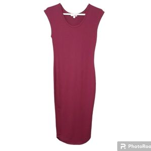 LNA Revolve Pullover T Shirt Midi Dress Womens Size XS Purple Plum